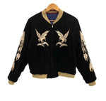 テーラー東洋 TAILOR TOYO 東洋エンタープライズ ALASKA 別珍 アラスカ スカジャン スーベニアジャケット 犬ぞり トナカイ ベロア リバーシブル TT10496 ジャケット ブラック Mサイズ 101MT-5113