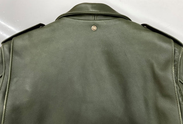 ショット SCHOTT ONESTAR 613UST 7164 D.Green ワンスター ダブルライダース ジャケット レザー ジャケット 緑 サイズ 38 ジャケット 無地 グリーン 104MT-2328