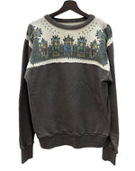 セントマイケル SAINT MICHAEL 21SS Crew Sweat SGlass ステンドグラス トレーナー ダメージ加工 茶 SM-S21-0000-014 スウェット プリント ブラウン Mサイズ 104MT-2206