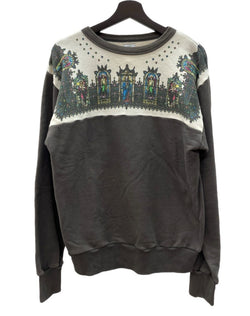 セントマイケル SAINT MICHAEL 21SS Crew Sweat SGlass ステンドグラス トレーナー ダメージ加工 茶 SM-S21-0000-014 スウェット プリント ブラウン Mサイズ 104MT-2206