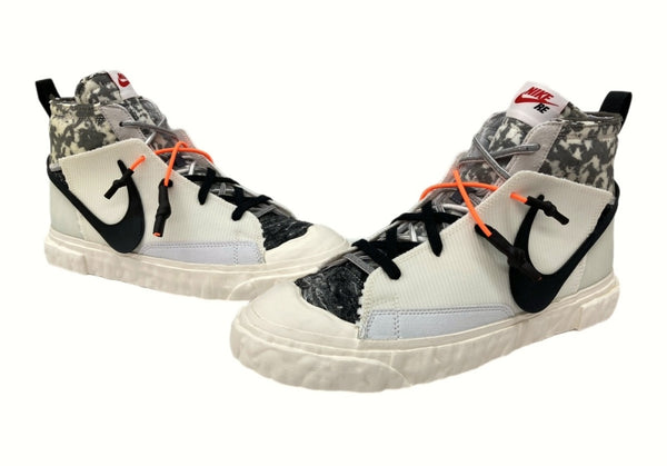 ナイキ NIKE 20年製 × READYMADE レディメイド BLAZER MID ブレーザー ミッド リサイクル シューズ 白 CZ3589-100 メンズ靴 スニーカー ホワイト 26.5cm 104S-663