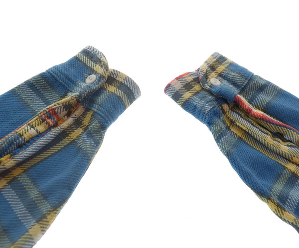 ヴィンテージ Vintage 70s ヘビネル 皿ボタン ネルシャツ 長袖シャツ マルチカラー 103MT-3391