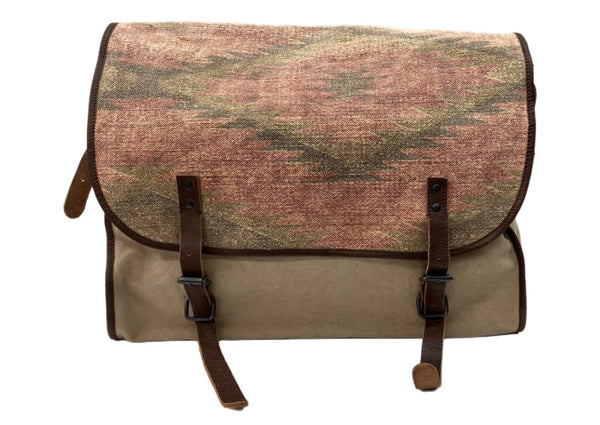 ラルフローレン RalphLauren DENIM & SUPPLY MESSENGER BAG メッセンジャー バッグ キャンバス ネイティブ柄 ショルダー かばん 薄茶 バッグ メンズバッグ ショルダーバッグ・メッセンジャーバッグ 無地 ベージュ 104B-91