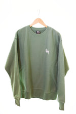 ステューシー STUSSY  Basic Logo ベーシック ロゴ スウェット Crewneck トレーナー クルーネック 緑 スウェット ロゴ グリーン Mサイズ 103MT-378