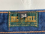 ビッグベル BIG BELL デッドストック フレア ベルボトム 国産 デニムパンツ ジーンズ ジーパン オールド ヴィンテージ 濃紺 無地 デニム ネイビー サイズ 34 104MB-251