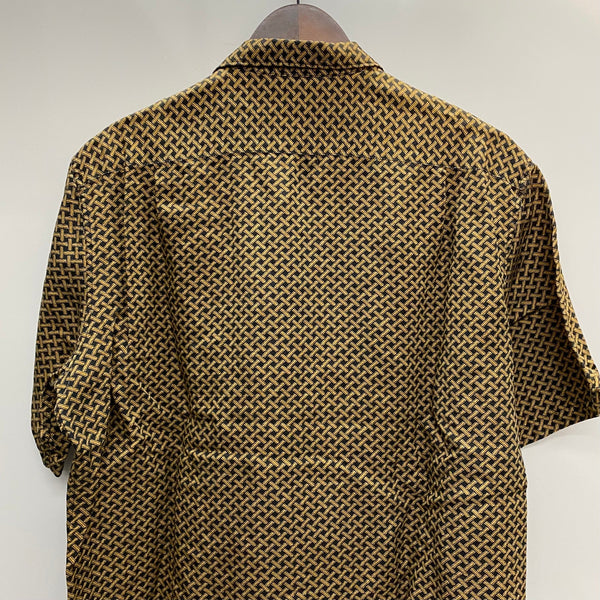 【曜日割引対象外】 ラルフローレン Polo By Ralph Lauren 90's BONNARD シルク リネン 半袖シャツ イエロー Mサイズ 201MT-4540 VB