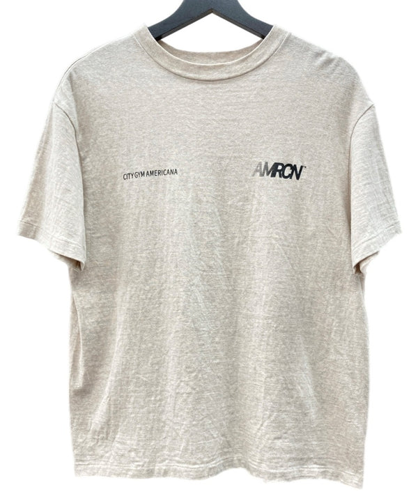 アメリカーナ AMERICANA ラフィー 丸胴 プリントT 半袖 カットソー クルーネック グラフィック レタリング バックロゴ 日本製 GRAY 灰色 Tシャツ ロゴ グレー 104LT-218