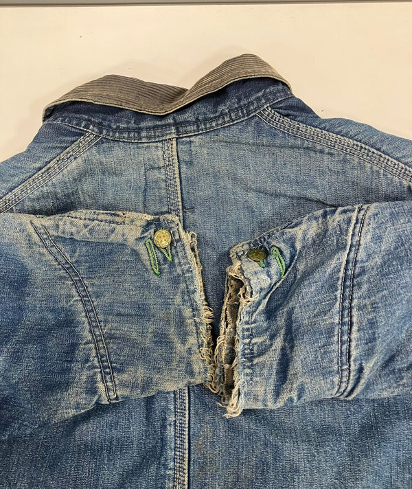 オシュコシュ OSHKOSH B'GOSH 60's 60年代 デニム カバーオール チョアコート ブランケット付き ライナー 横縞 VINTAGE ヴィンテージ ジャケット ブルー 101MT-5080