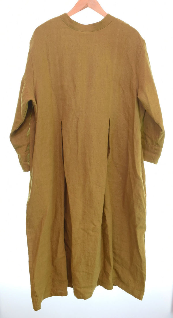 ポプリ企画 pot-pourri LINEN DRESS リネン ワンピース 麻 100% 天然素材 MADE IN JAPAN 日本製 30220 ワンピース ブラウン 103LT-137