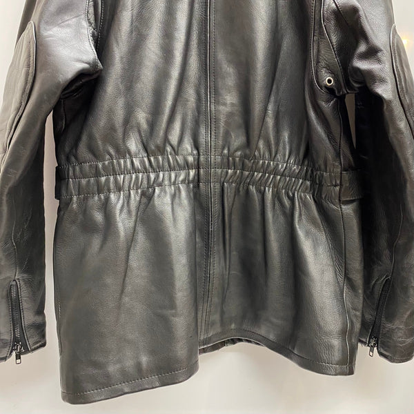 【曜日割引対象外】 アメカジ系 LEATHER ITEM レザージャケット コート ジャケット ブラック 50サイズ 201MT-4461 VB