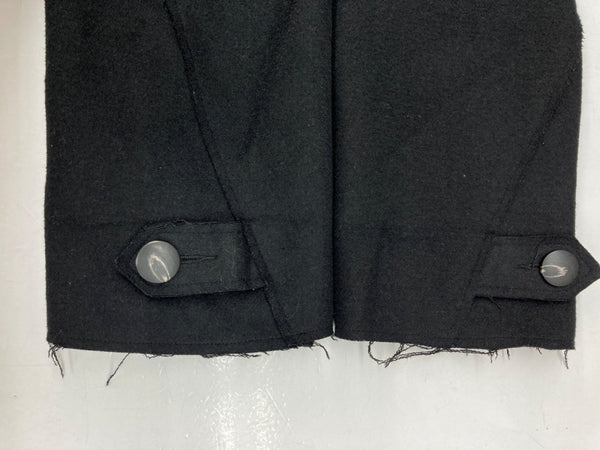 パーバーズ PERVERZE 17AW Double Face Wool Large Coat ダブルフェイス オーバーサイズ ウール ダメージ加工 BLACK 黒 117040110 コート 無地 ブラック フリーサイズ 104LT-123