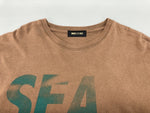 ウィンダンシー WIND AND SEA 23SS L/S TEE  ロングスリーブ 長袖 カットソー クルーネック ロゴ BROWN 茶色 WDS-O-SEA-23-Q3-CS-01 ロンT プリント ブラウン Mサイズ 104MT-435