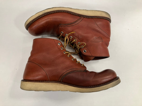 レッドウィング RED WING 8166 6INCH CLASSIC ROUND PLAIN TOE BOOTS 6インチ クラシック ラウンド プレーントゥ  メンズ靴 ブーツ ワーク ブラウン US10 28cm 101sh-1848