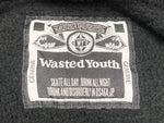 ウェイステッドユース WASTED YOUTH HEAVY WEIGHT HOODIE ヘビー ウェイト フーディ 黒 パーカ ロゴ ブラック Lサイズ 104MT-1772