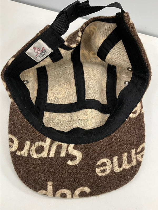 シュプリーム SUPREME 18AW Harris Tweed Camp Cap ハリスツイード キャンプキャップ 帽子 メンズ帽子 キャップ ブラウン 101hat-146