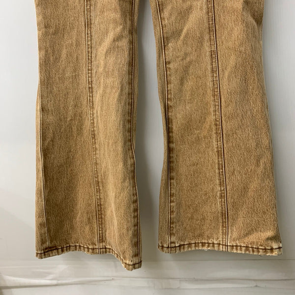 クヌースマーフ Knuth Marf bell bottom denim pants フレアパンツ スタッツ デニム ブラウン SSサイズ 201LB-111