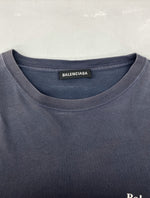 バレンシアガ BALENCIAGA CAMPAIGN LOGO PRINT T-SHIRT キャンペーン ロゴ プリント Tシャツ 半袖 カットソー 紺 556150 TAV44 Tシャツ ロゴ ネイビー Mサイズ 104MT-1183
