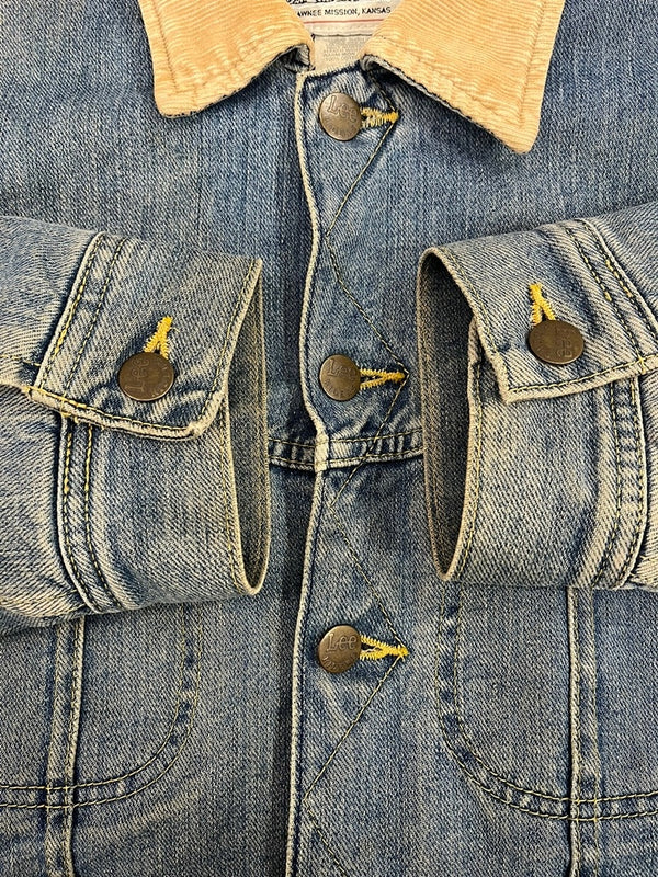 リー Lee 90s 90's STORM RIDER 60s復刻 裏地ブランケット デニムジャケット トラッカージャケット インディゴ 青 ヴィンテージ ジャケット ブルー Mサイズ 101MT-5130