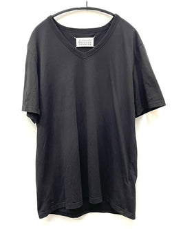 メゾン マルタン マルジェラ Maison Martin Margiela Vネック 無地 TEE S50GC0388 52 Tシャツ ブラック 601MT-56