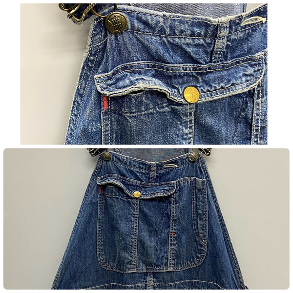 【曜日割引対象外】 ヴィンテージ vintage 50's~ BLUE BELL ローバック つなぎ・オーバーオール ブルー 201MB-1095 VB