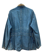 ダブルアールエル RRL 90s DENIM HUNTING JACKET デニム ハンティング ジャケット ボタン 三ツ星タグ Ralph Lauren 青 ジャケット 無地 ブルー Lサイズ 104MT-2295