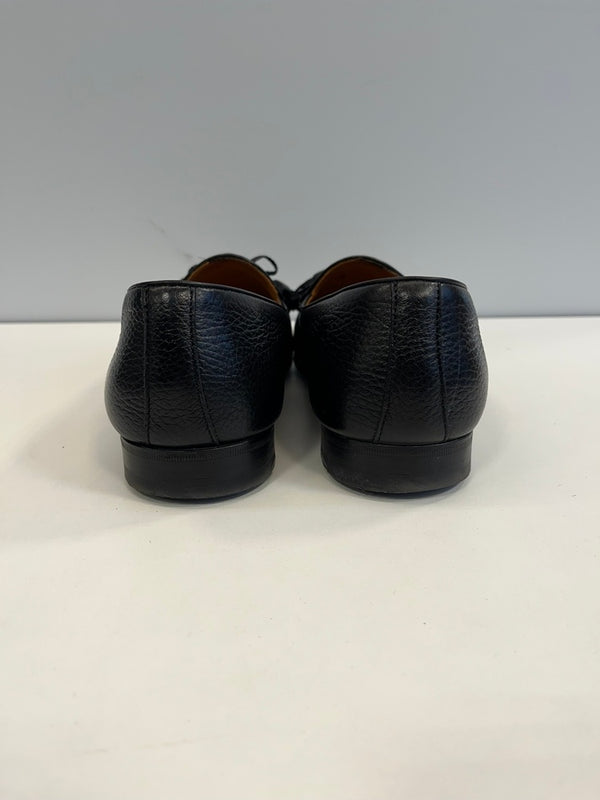 バーウィック Berwick1707 タッセルローファー シボ革 黒 5154 メンズ靴 ローファー ブラック EU42 101sh-2264