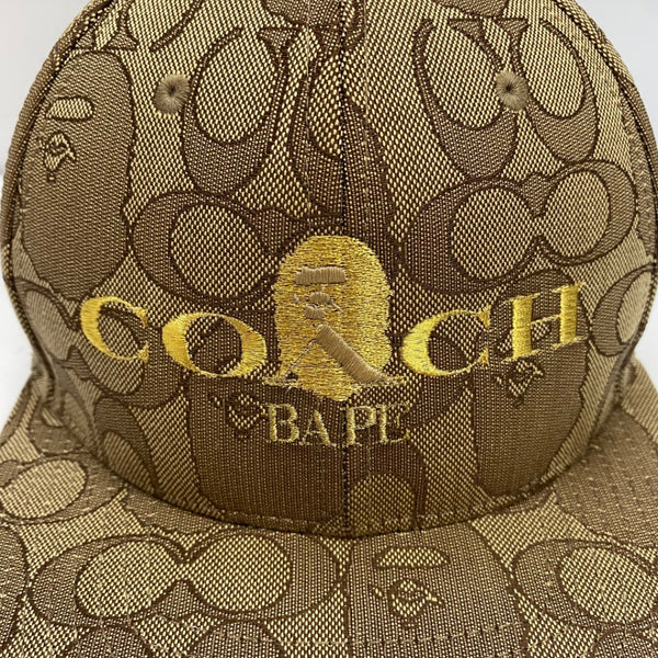 【中古】ア ベイシング エイプ A BATHING APE COACH Jacquard Baseball Cap 001CPG231902X 帽子 メンズ帽子 キャップ ブラウン 201goods-630