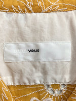 トーガ TOGA VIRILIS 23SS COTTON EMBROIDERY S/S SHIRT エンブロイダリー シャツ キューバ 半袖 刺繍 黄 TV31-FJ305 サイズ 44 半袖シャツ 総柄 イエロー 104MT-1170