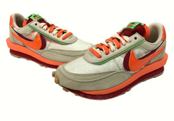 ナイキ NIKE × CLOT クロット × SACAI サカイ LDWAFFLE NET ORANGE BLAZE ワッフル ネット オレンジブレイズ 薄茶 赤 DH1347-100 メンズ靴 スニーカー ベージュ 27.5cm 104-shoes495