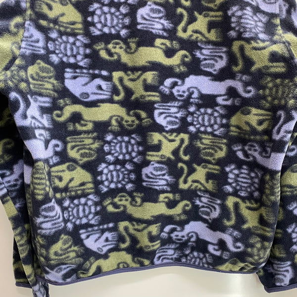 【曜日割引対象外】 パタゴニア PATAGONIA 90's クリーチャー スナップT ハーフボタン フリース USA製 ジャケット ネイビー Mサイズ 201MT-3856 VB