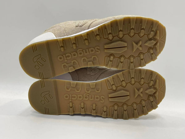 サンガッチョ via SANGACIO ×Wako’s Room ワコーズルーム ベージュ ウール イニシャルN レディース靴 スニーカー ベージュ 24cm 601sh-52