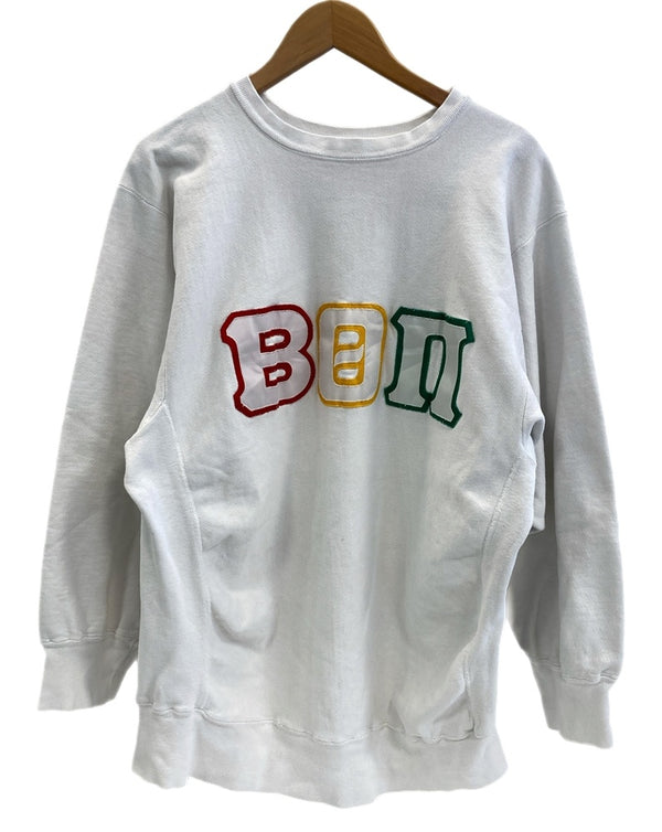 チャンピオン Champion 80s～ ヴィンテージ Vintage トリコタグ リバースウィーブ REVERSE WEAVE US古着 ワッペン刺繍 白 XXL スウェット ホワイト 3Lサイズ 101MT-3888