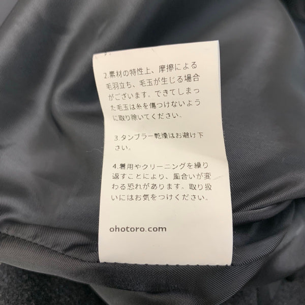 オオトロ OHOTORO Dublin Coat charcoal ロングコート コート グレー 201LT-462