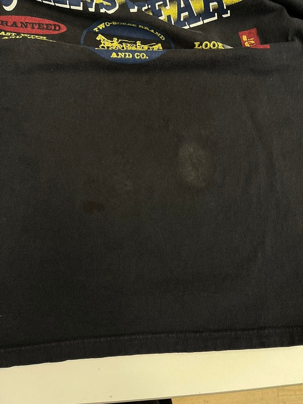 リーバイス Levi's US古着  REDTAB ロゴ プリントTシャツ USA製 WOMEN M/L Tシャツ ブラック 101MT-4844