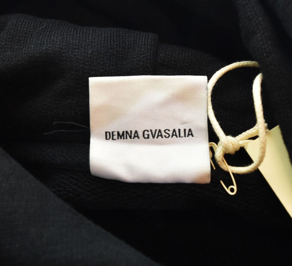 ヴェトモン VETEMENTS 18SS Tape Hoodie WSS18TR26 テープ デザイン スウェット プルオーバー パーカー  WSS18TR26  XS パーカ ブラック SSサイズ 103MT-2437