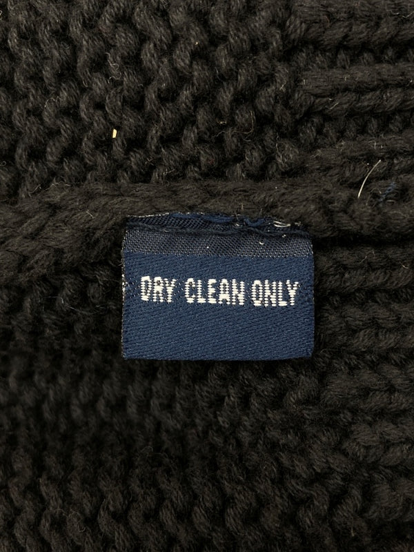 ラルフローレン RalphLauren POLO SPORT 90s USA LOGO COTTON KNIT ロゴ コットン ニット セーター 厚手 長袖 黒 セーター 刺繍 ブラック XLサイズ 104MT-1748