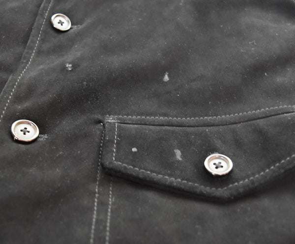 ラルフローレン RalphLauren スウェード レザー ジャケット ブルゾン ディアスキン 鹿革 00's JR-PX-LW-0002 ジャケット ブラック Lサイズ 103MT-2796