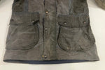 バブアー BARBOUR 90's 90年代 3ワラント BORDER ボーダー ワックス コットン オイルドジャケット コート VINTAGE ヴィンテージ 34inchi ジャケット ネイビー 101MT-5259