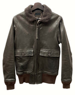 ヒステリックグラマー HYSTERIC GLAMOUR Leather Jacket レザー ジャケット アウター ブルゾン ボア 茶色 0234LB01 ジャケット 無地 ブラウン Sサイズ 104MT-622