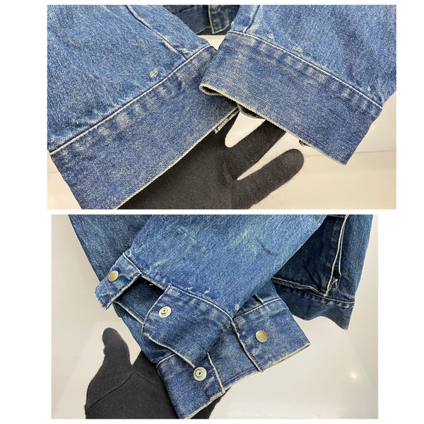 【曜日割引対象外】 リー Lee 80's ファイヤーマンジャケット デニムジャケット カナダ製 ジャケット ブルー 201MT-4854 VB