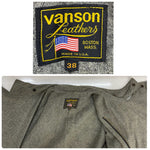 【曜日割引対象外】 バンソン VANSON スウェーデン軍 レザー モーターサイクル USA製 ジャケット ブラック 38サイズ 201MT-3881 VB
