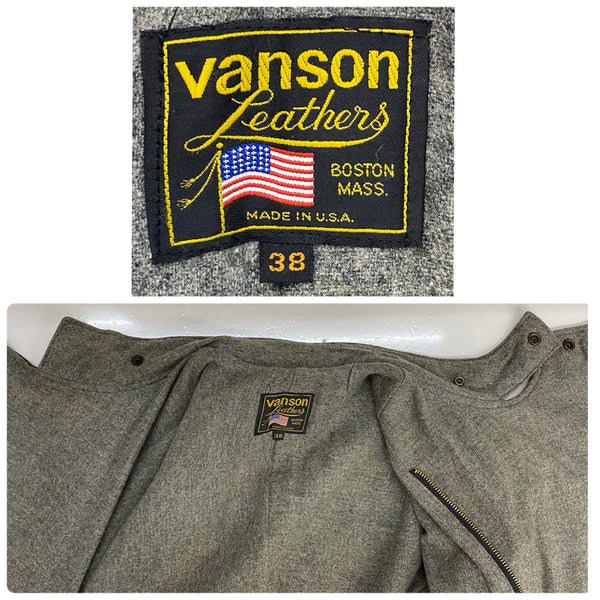【曜日割引対象外】 バンソン VANSON スウェーデン軍 レザー モーターサイクル USA製 ジャケット ブラック 38サイズ 201MT-3881 VB