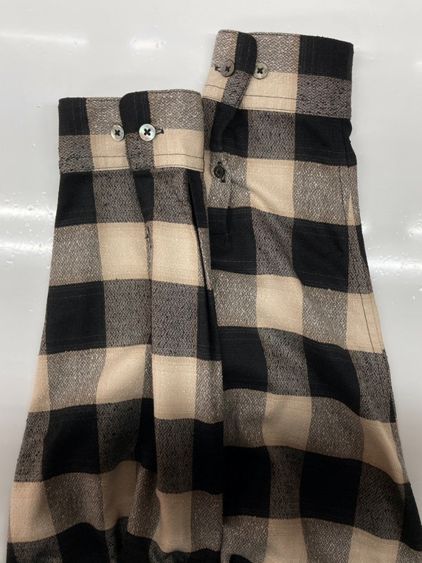 シュガーヒル SUGARHILL 23SS OMBRE PLAID LOOSE OPEN COLLAR BLOUSE オンブレ オープンカラー シャツ 開襟 茶 黒 23SSSH02 サイズ 0 長袖シャツ チェック ブラック 104MT-2111