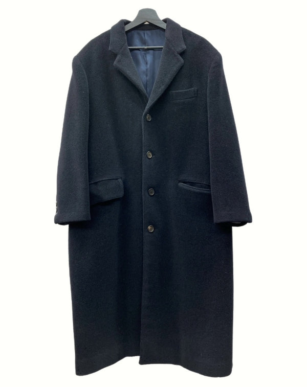 ワイズ Y's WOOL CHESTER COAT ウール チェスター コート ロング アウター ジャケット 紺 MO-C03-130 コート 無地 ネイビー Sサイズ 104MT-843