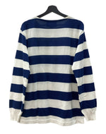 グッチ GUCCI L/S BORDER TEE ボーダー Tシャツ GGロゴ ニット 薄手 長袖 白 青 626048 XKBE5 ロンT ロゴ ホワイト XSサイズ 104MT-1892