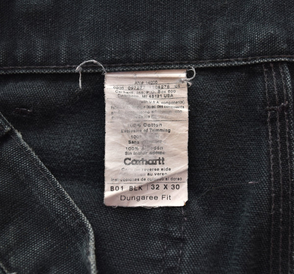 カーハート Carhartt  90’s Mexico製 ダブルニー ダック ペインター パンツ ブラック フェード 雰囲気系 BORO ボロ 90年代 90s  ボトムスその他 ブラック 32×30 103MB-644