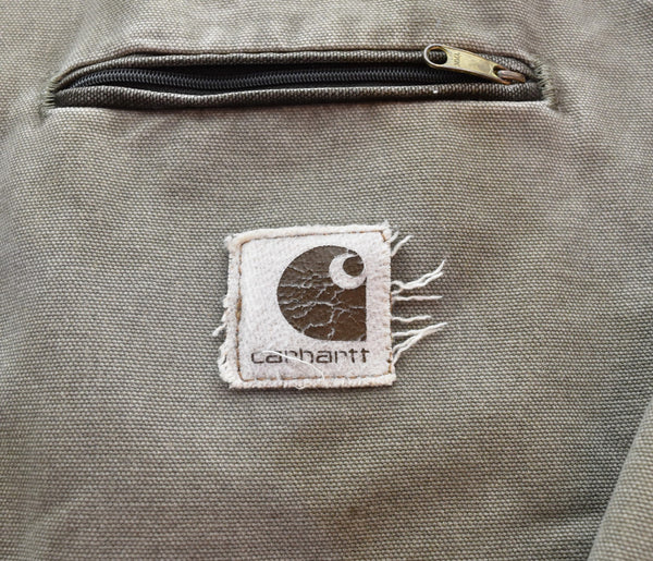 カーハート Carhartt 90's DETROIT JACKET デトロイト ジャケット グレー 希少 カラー フェード ブランケット付き ワークジャケット ジャケット グレー 103MT-3479
