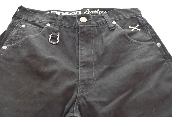 バンソン  VANSON  ダック ワークパンツ シンチバック ボトムスその他 ブラック 34 103MB-663