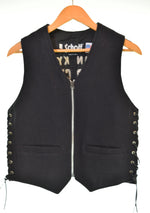 ショット SCHOTT 80'S サイド フリンジ レースアップ ベスト ベスト ブラック Mサイズ 103MT-3369