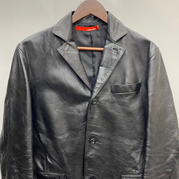 【曜日割引対象外】 ワイツーレザー Y'2 LEATHER AMPLIFIER ホースレザー テーラードジャケット ジャケット ブラック 36サイズ 201MT-4538 VB